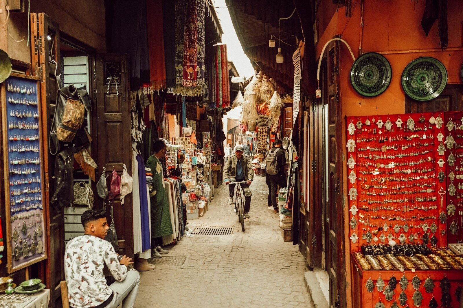Streets of the Marrakech medina with a local guide