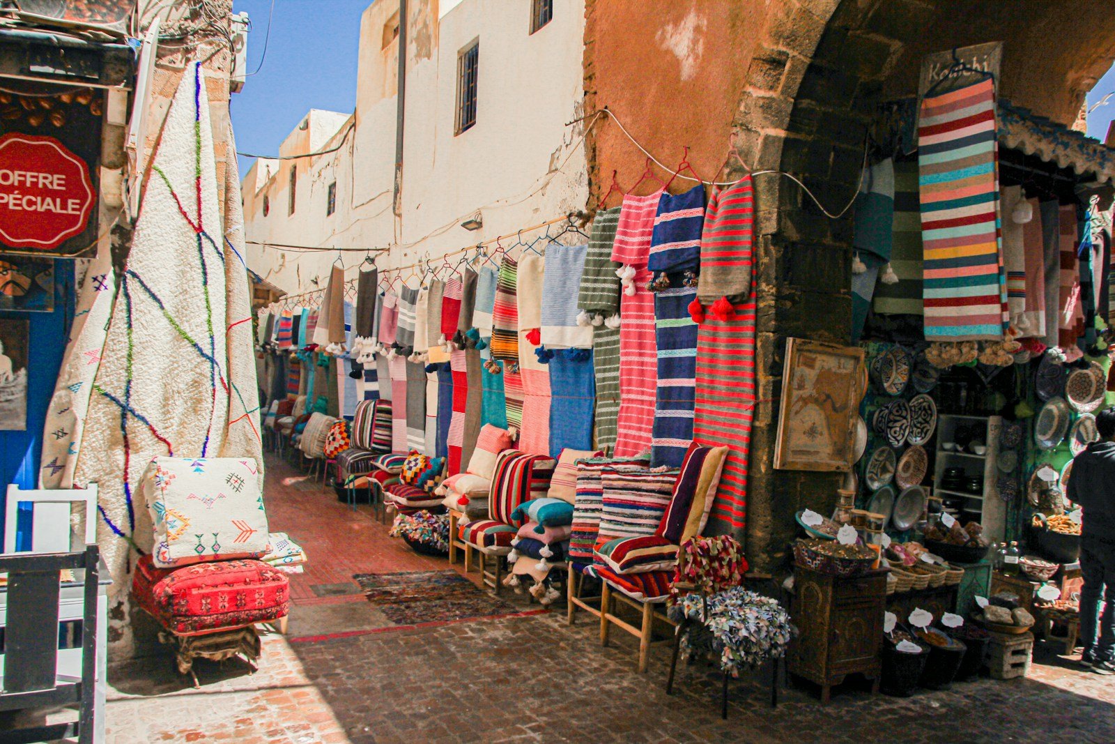 View from the historic Skala de la Ville ramparts in Essaouira