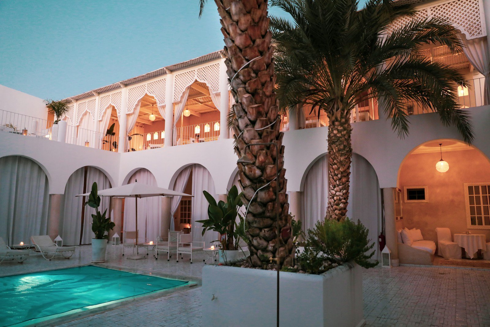 Intricate architecture at Bahia Palace in Marrakech